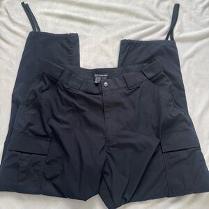 5.11 Tactical Series Black Cargo Pants XL Regular‎ Inseam Ripstop Drawstring
